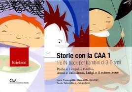 Copertina di Storie illustrate con la CAA 1: disegni di volti di bambini