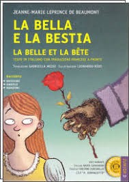 Disegno di ragazza e mano di bestia che le porge una rosa