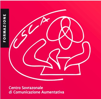 Simbolo del Centro Sovrazonale di Comunicazione Aumentativa: forme che rappresentano un adulto e un bambino che leggono