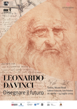 Disegno del volto di Leonardo da Vinci